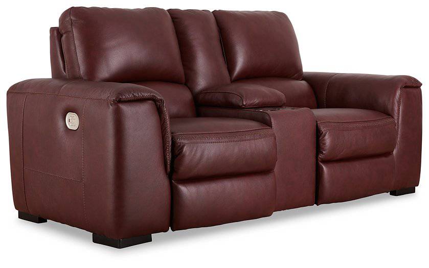 Alessandro Power Reclining Loveseat with Console - Affordable Home Luxury