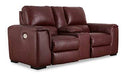 Alessandro Power Reclining Loveseat with Console - Affordable Home Luxury