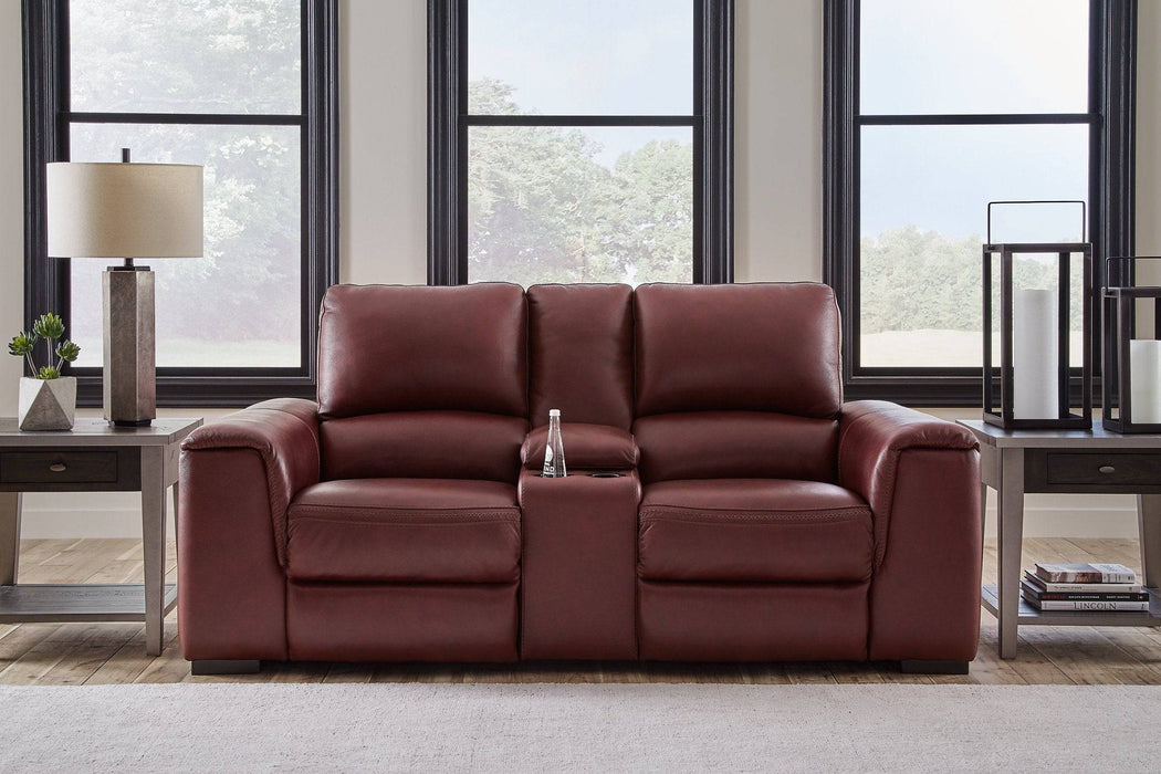 Alessandro Power Reclining Loveseat with Console - Affordable Home Luxury