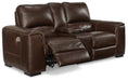 Alessandro Power Reclining Loveseat with Console - Affordable Home Luxury