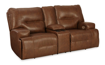 Francesca Power Reclining Loveseat with Console - Affordable Home Luxury