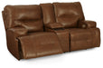 Francesca Power Reclining Loveseat with Console - Affordable Home Luxury