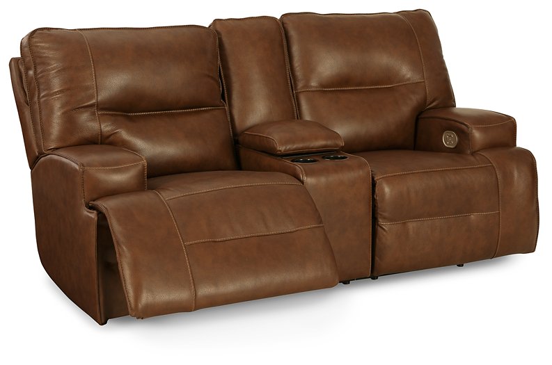 Francesca Power Reclining Loveseat with Console - Affordable Home Luxury