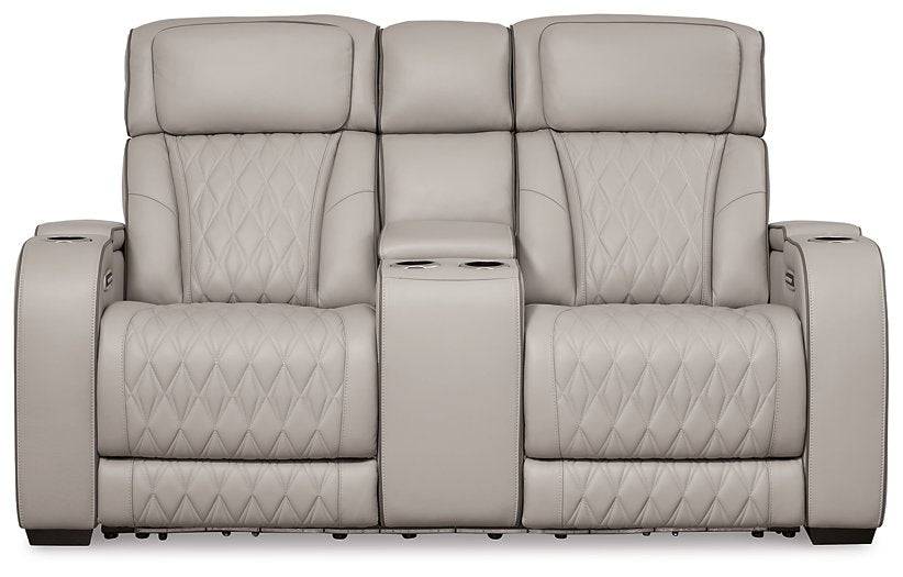 Boyington Power Reclining Loveseat with Console - Affordable Home Luxury