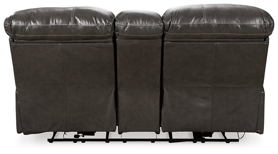 Hallstrung Power Reclining Loveseat with Console - Affordable Home Luxury