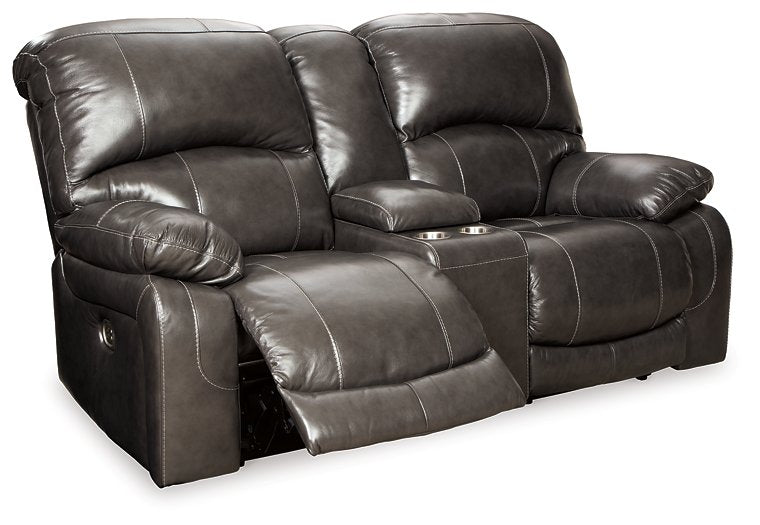 Hallstrung Power Reclining Loveseat with Console - Affordable Home Luxury