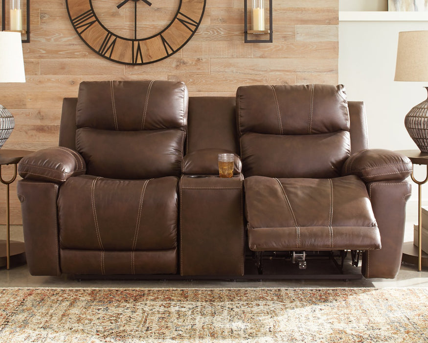 Edmar Power Reclining Loveseat with Console - Affordable Home Luxury