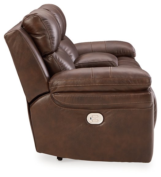 Edmar Power Reclining Loveseat with Console - Affordable Home Luxury