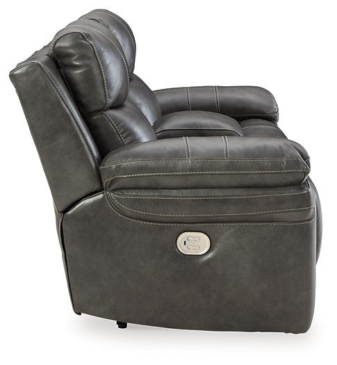 Edmar Power Reclining Loveseat with Console - Affordable Home Luxury