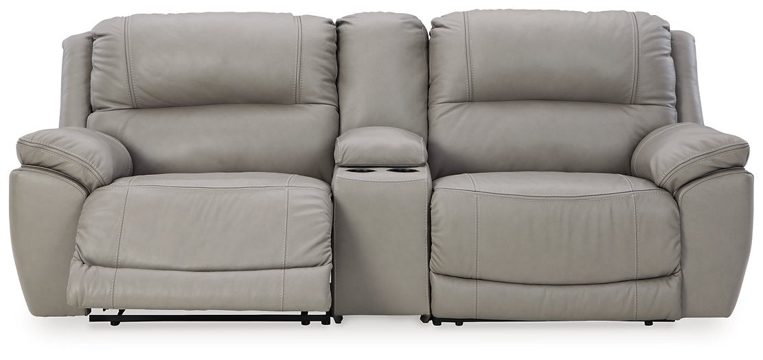 Dunleith 3-Piece Power Reclining Sectional Loveseat with Console - Affordable Home Luxury