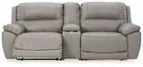 Dunleith 3-Piece Power Reclining Sectional Loveseat with Console - Affordable Home Luxury