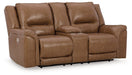 Trasimeno Power Reclining Loveseat with Console - Affordable Home Luxury