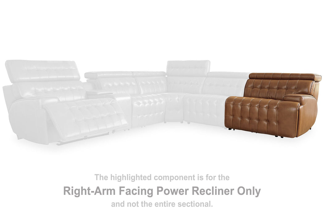 Temmpton Power Reclining Sectional Loveseat with Console - Affordable Home Luxury