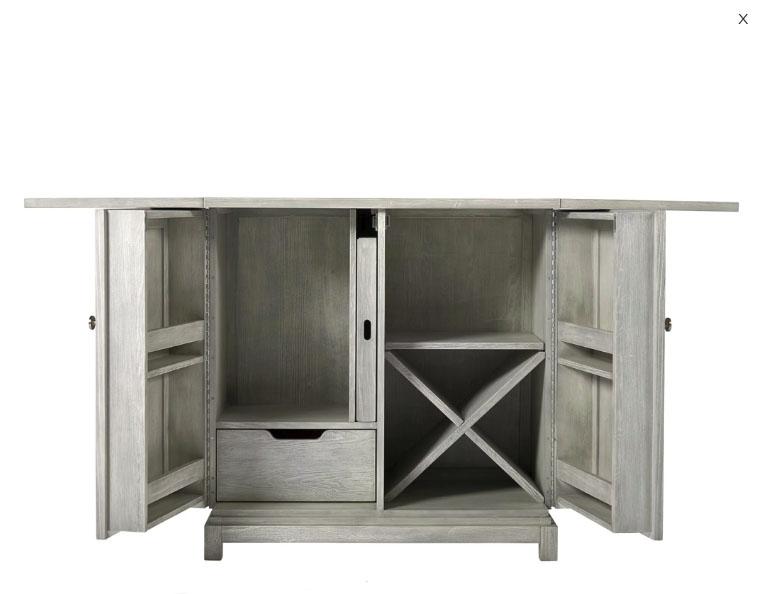 Universal Coastal Living Escape Bar Cabinet in Boardwalk