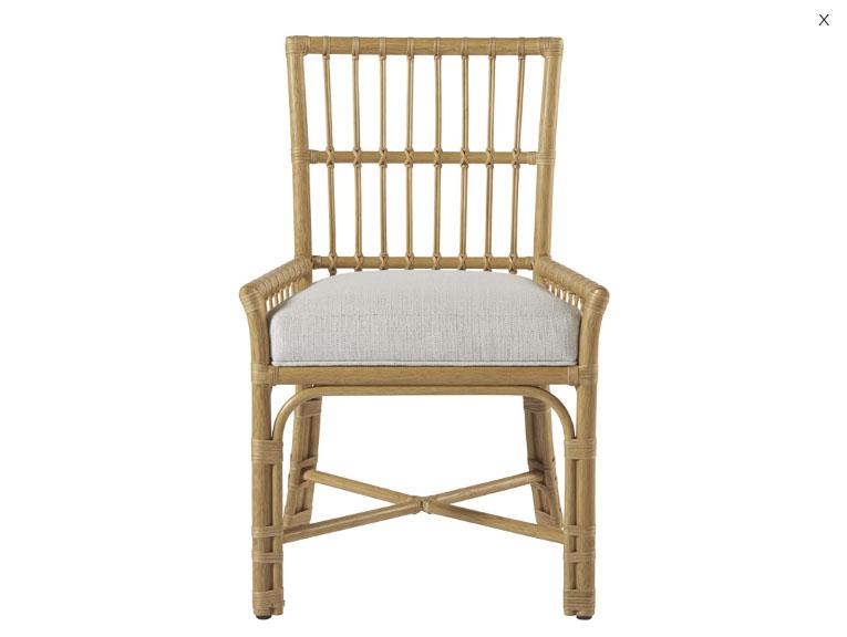 Universal Coastal Living Escape Clearwater Low Arm Chair (Set of 2) in Natural Rattan image