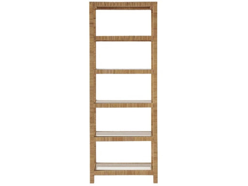 Universal Coastal Living Escape Long Key Etagere in Natural Rattan image