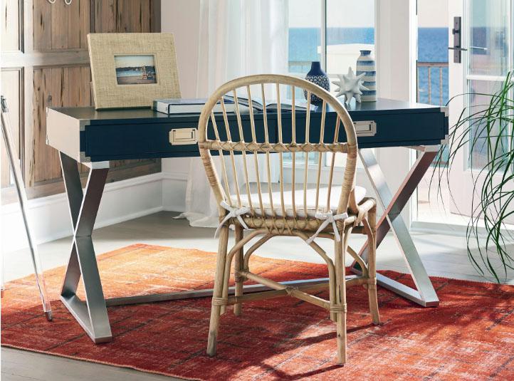 Universal Coastal Living Escape Postcard Writing Table in Marina