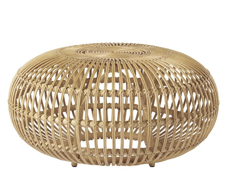 Universal Coastal Living Escape Rattan Scatter Table in Natural Rattan image