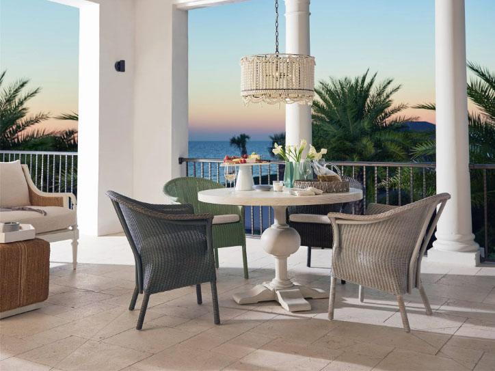 Universal Coastal Living Escape Round Dining Table in Sandbar