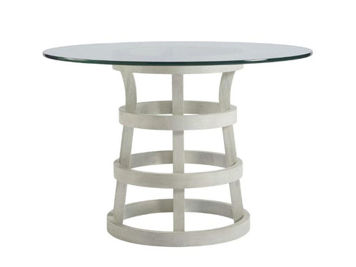 Universal Coastal Living Escape Round Glass Table 44" in Sandbar image