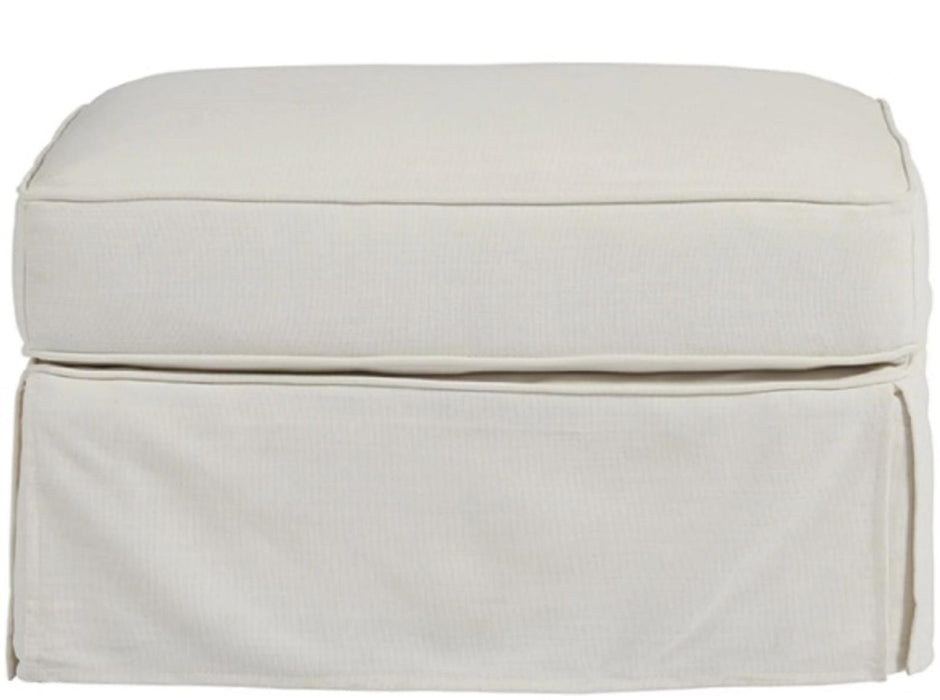 Universal Coastal Living Escape Ventura Ottoman in Daily Snow image