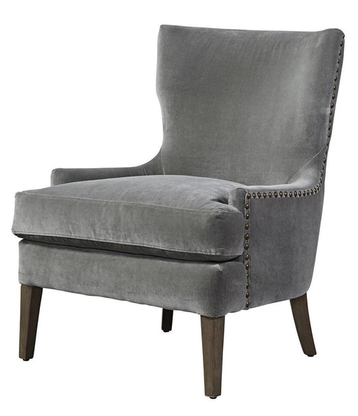 Universal Furniture Aubrey Accent Chair in Grey Cloud Velvet image