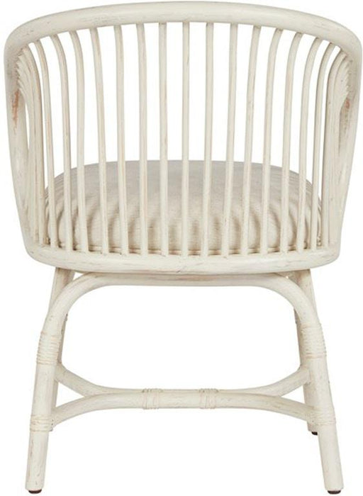 Universal Furniture Getaway Coastal Living Aruba Rattan Chair in Egret