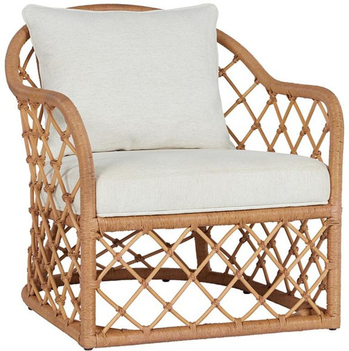 Universal Furniture Getaway Coastal Living Miramar Accent Chair in Natural Rattan