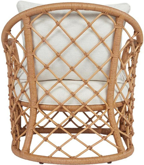 Universal Furniture Getaway Coastal Living Miramar Accent Chair in Natural Rattan