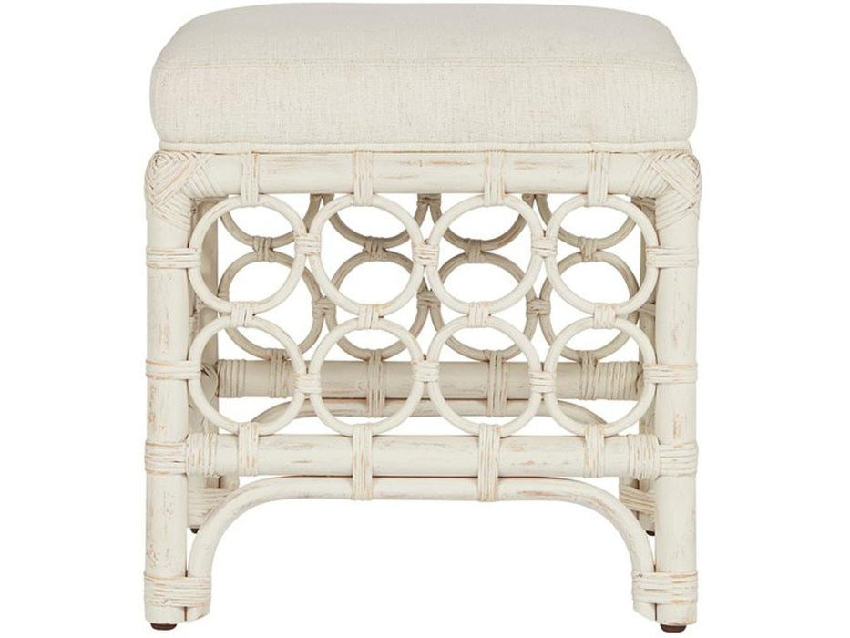 Universal Furniture Getaway Coastal Living Rattan Stool in Egret image