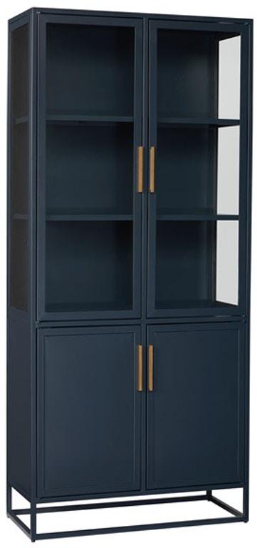 Universal Furniture Getaway Coastal Living Santorini Tall Metal Kitchen Cabinet in Cerulean Blue image