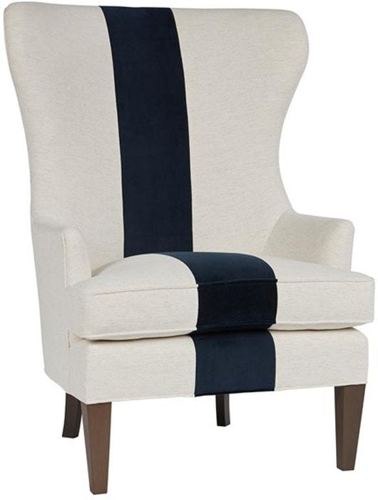 Universal Furniture Getaway Coastal Living Surfside Wing Chair in Brownstone