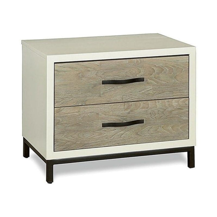 Universal Furniture Great Rooms Spencer Nightstand in Gray/Parchment