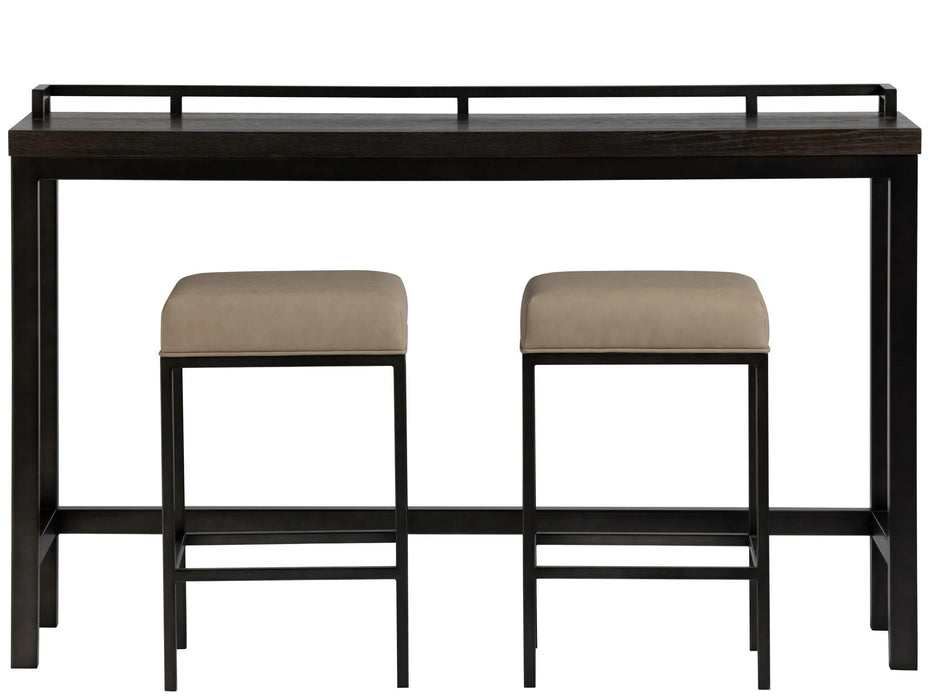 Universal Furniture Irwin Console Table with Stools in Brownstone image