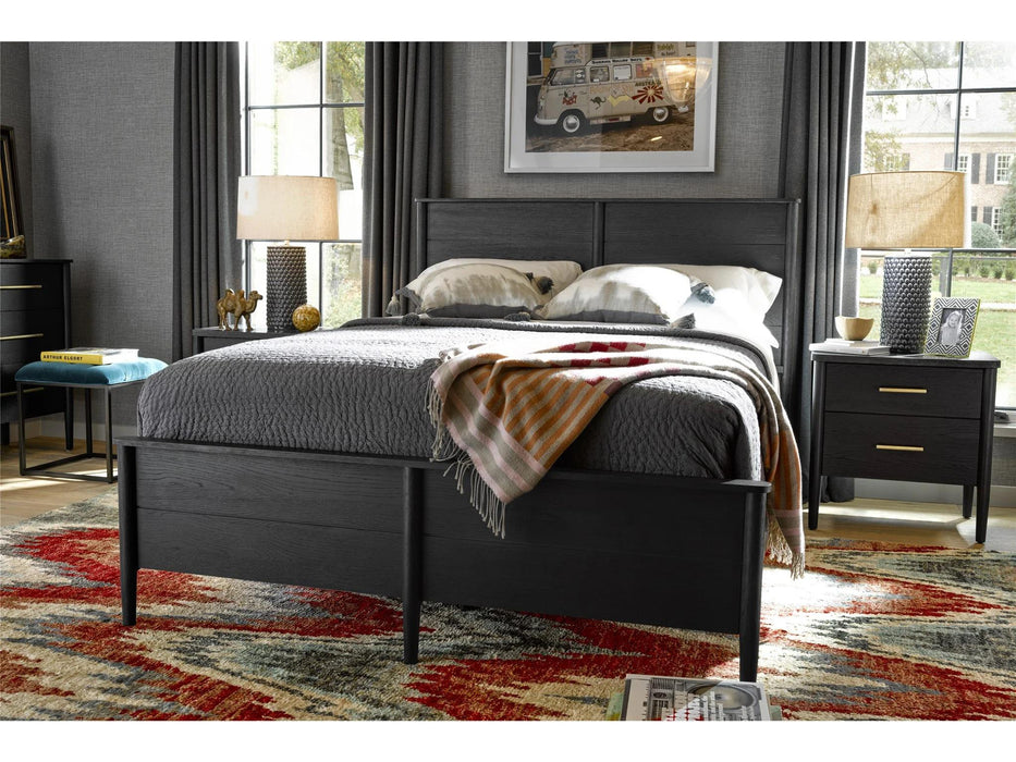 Universal Furniture Langley Queen Panel Bed in LicoriceB