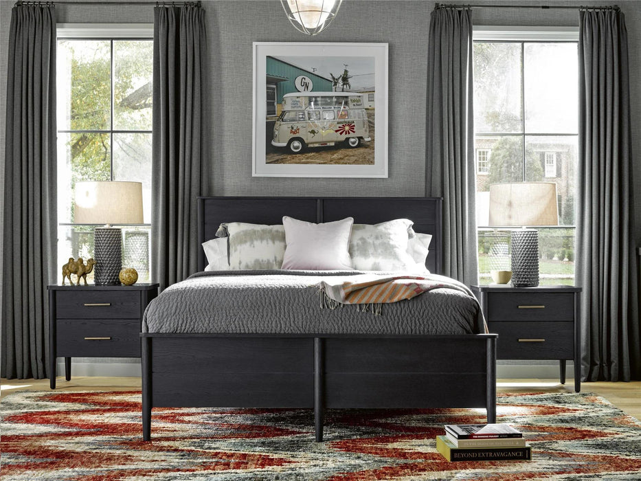 Universal Furniture Langley Queen Panel Bed in LicoriceB