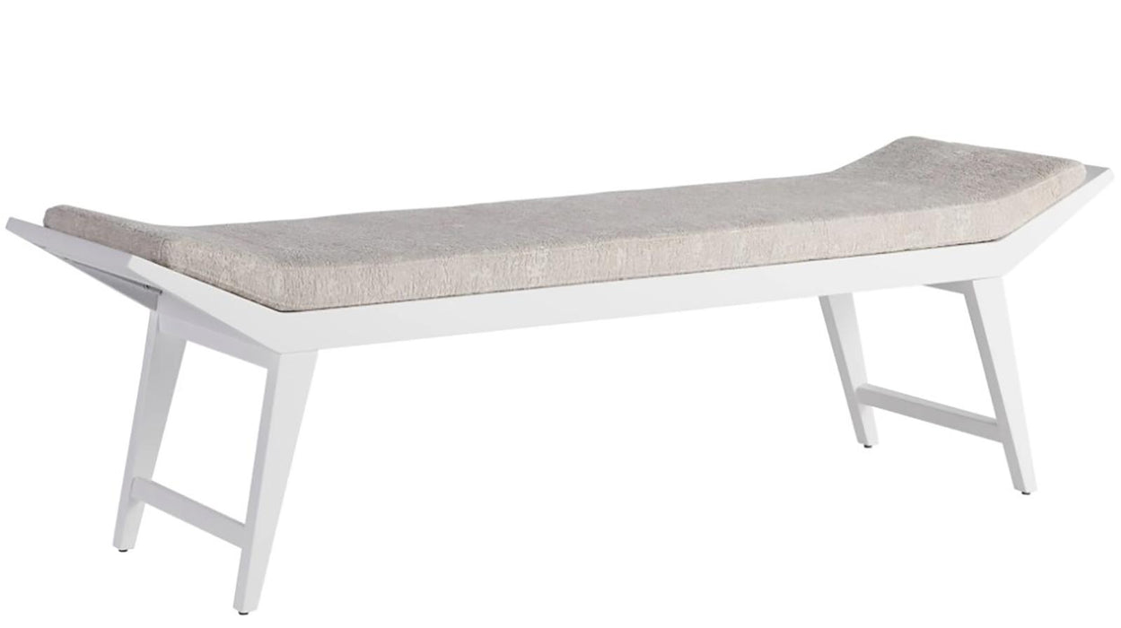 Universal Furniture Love Joy Bliss Bench in White Lacquer