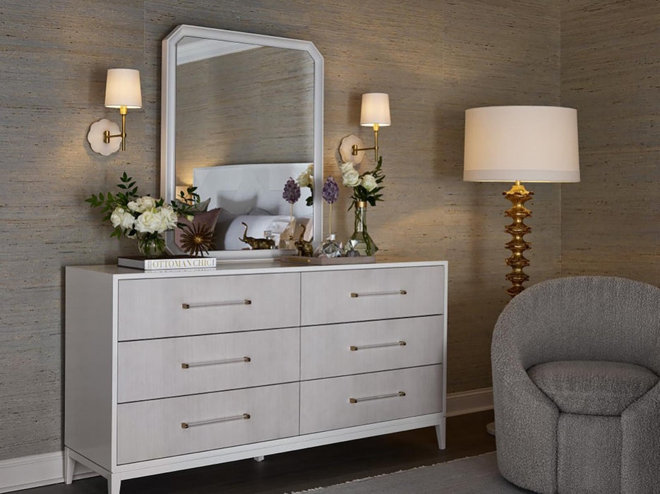 Universal Furniture Love Joy Bliss Brentwood Dresser in White Lacquer