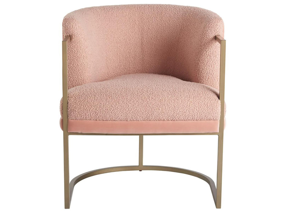 Universal Furniture Love Joy Bliss Cali Accent Chair in Soft Gold Metal image