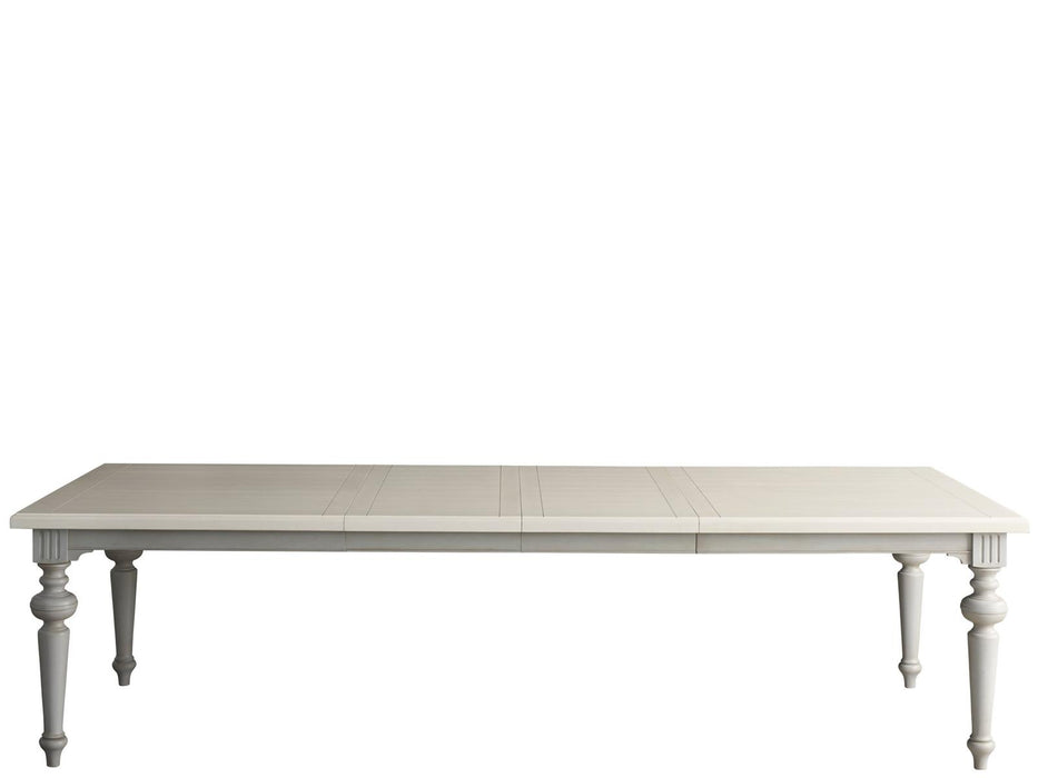 Universal Furniture Summer Hill Rectangular Leg Dining Table in French Gray