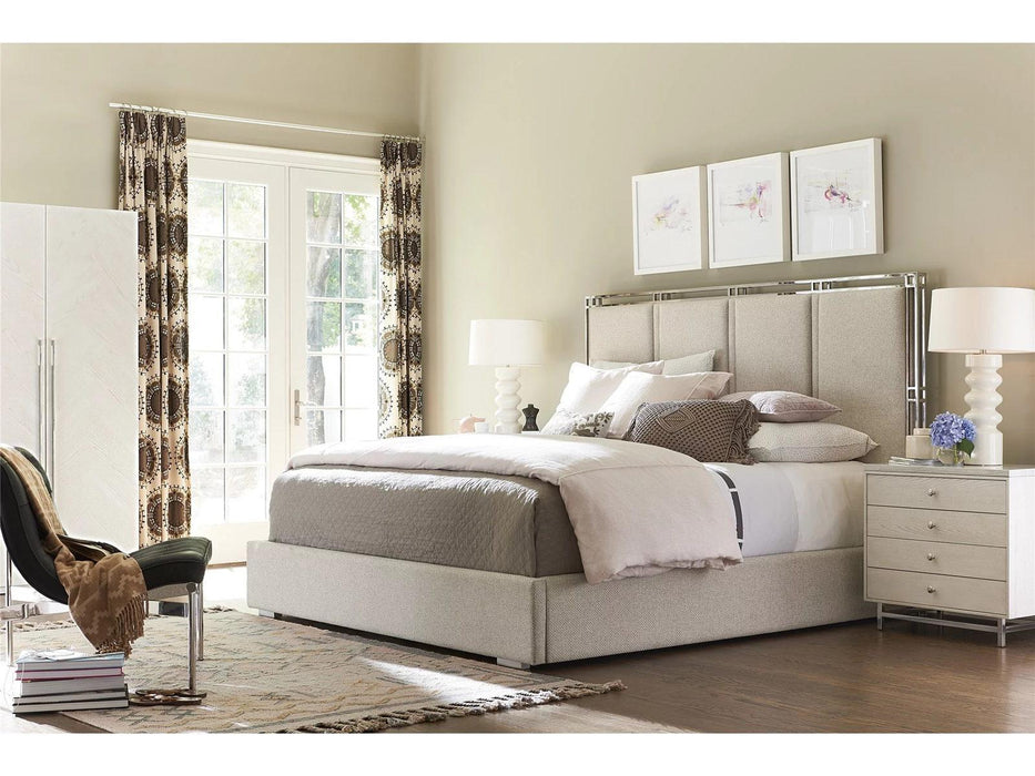 Universal Paradox Queen Panel Bed in IvoryB