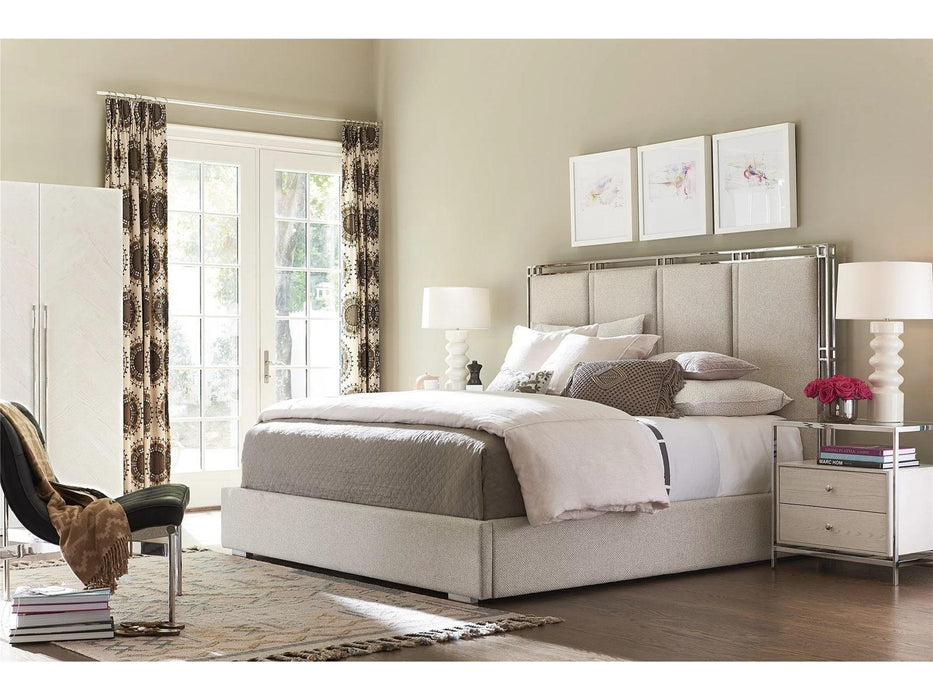 Universal Paradox Queen Panel Bed in IvoryB