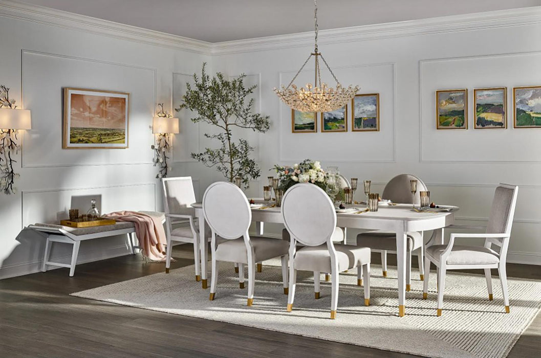 Universal Furniture Love Joy Bliss Marion Dining Table in Alabaster