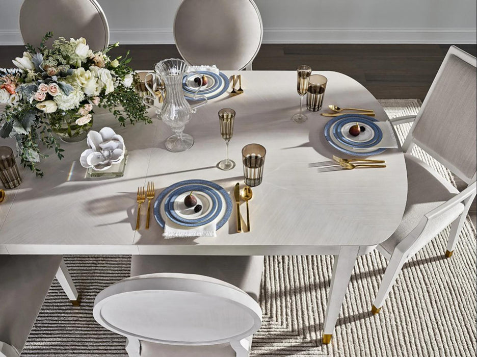 Universal Furniture Love Joy Bliss Marion Dining Table in Alabaster