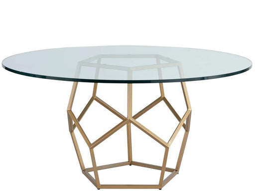 Universal Furniture Love Joy Bliss Round Dining Table in Soft Gold Metal image