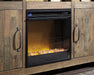 Dorrinson Corner TV Stand with Electric Fireplace - Affordable Home Luxury