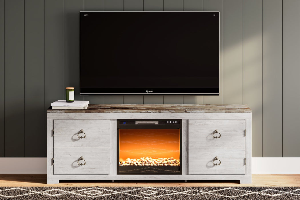 Willowton TV Stand with Electric Fireplace - Affordable Home Luxury