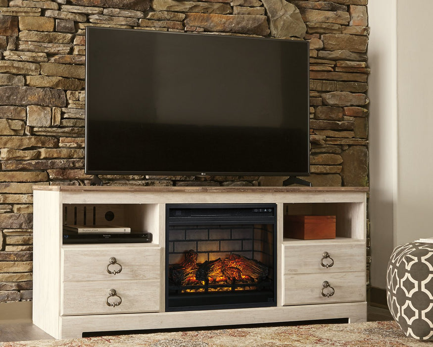 Willowton 64" TV Stand with Electric Fireplace - Affordable Home Luxury