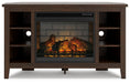 Camiburg Corner TV Stand with Electric Fireplace - Affordable Home Luxury