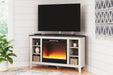 Dorrinson Corner TV Stand with Electric Fireplace - Affordable Home Luxury